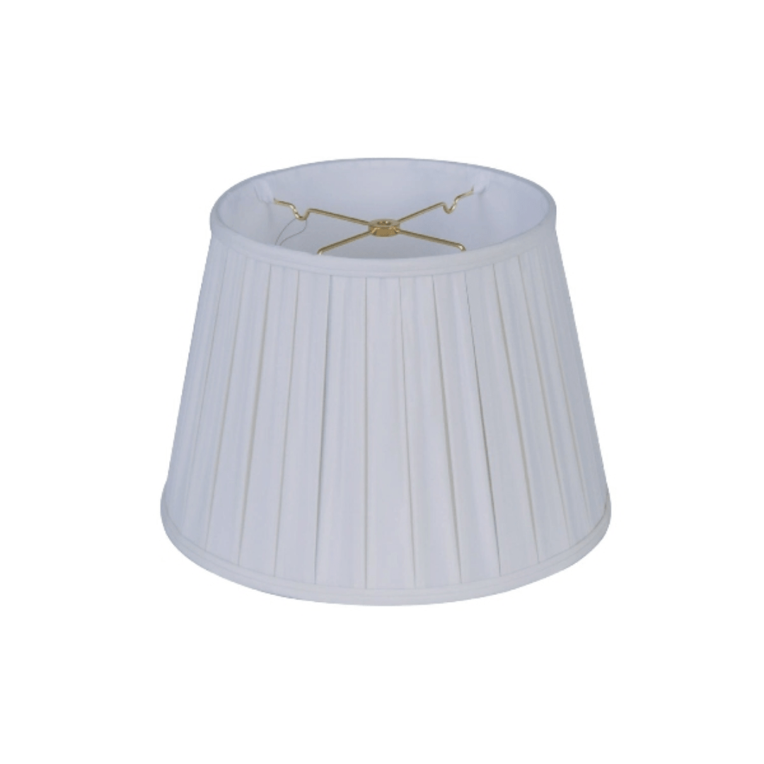 100% Pongee Silk Oyster Euro Open Box Pleated Lamp Shade
