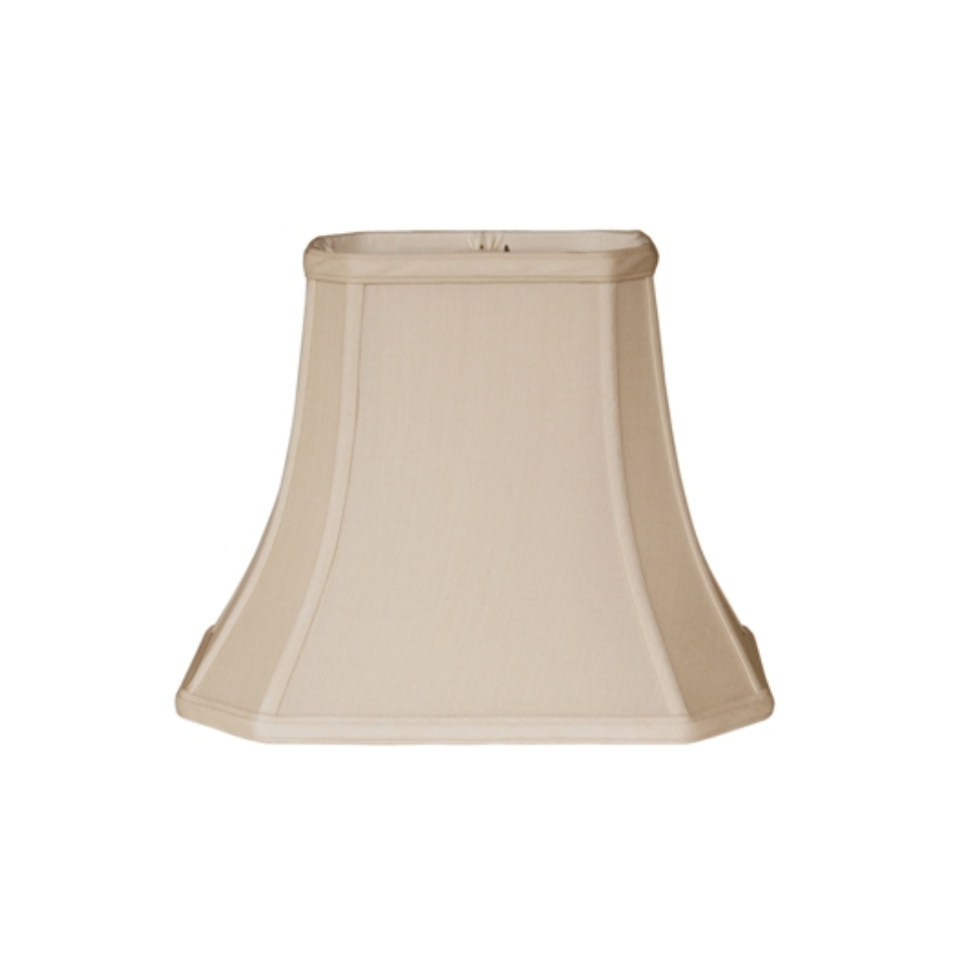 EE lamp shade (4.5 x 6) x (7 x 10) 8.5'' 100% Pongee Silk Sand Cut Corner Rectangle Bell Lamp Shade