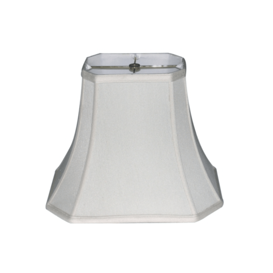 EE lamp shade (5.25 x 7.75) x (10.25 x 14) 11.5'' / Off White Supreme Satin Cut Corner Rectangle Bell Lampshade