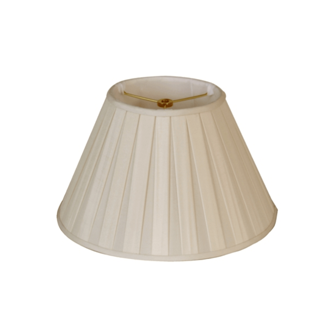 EE lamp shade 7 x 14 x 9" (Washer 5/8" Recess) 100% Pongee Silk Sand Empire Flared Style Box Pleated Lamp Shade