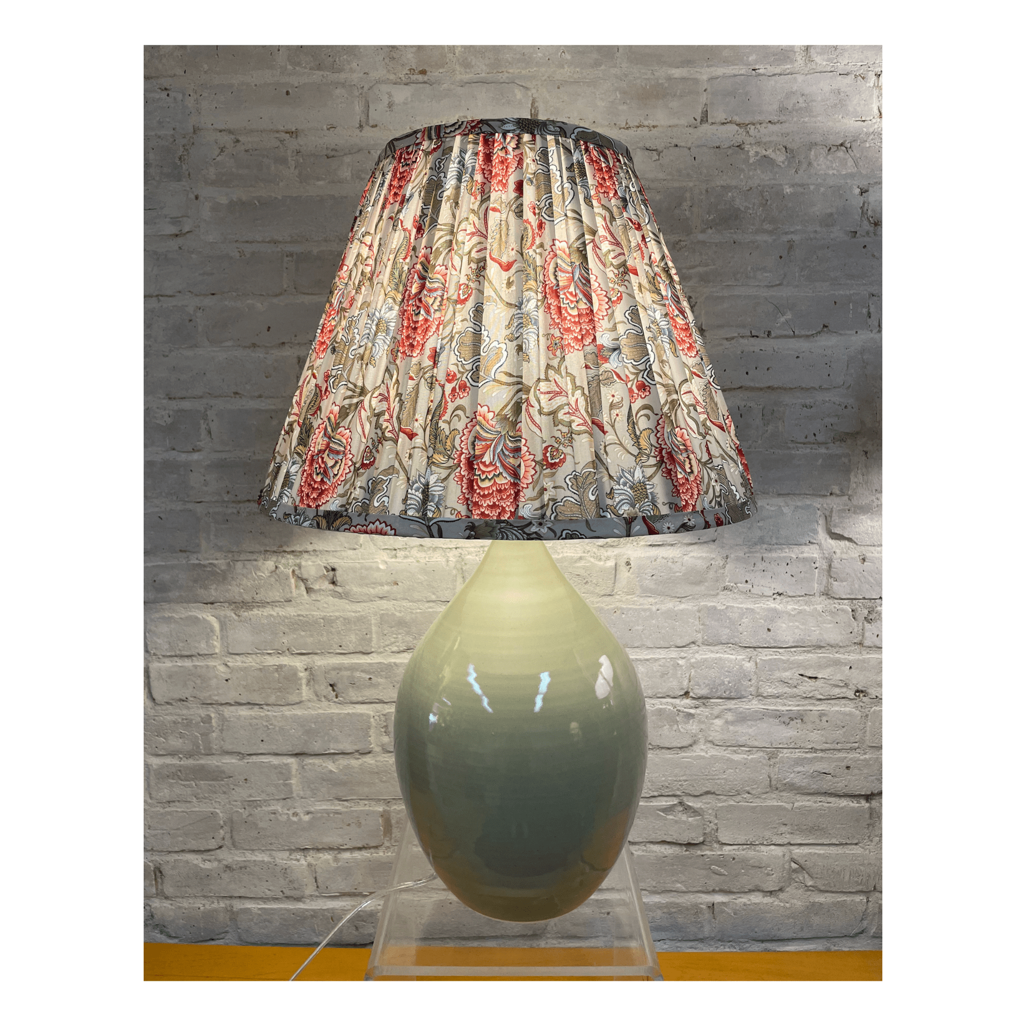 LAMP SHADE SOLUTION lampshade Elegant Multi Floral Lampshade - 8.5 x 18 x 13'' - Cotton Blend Softback Empire Pleated