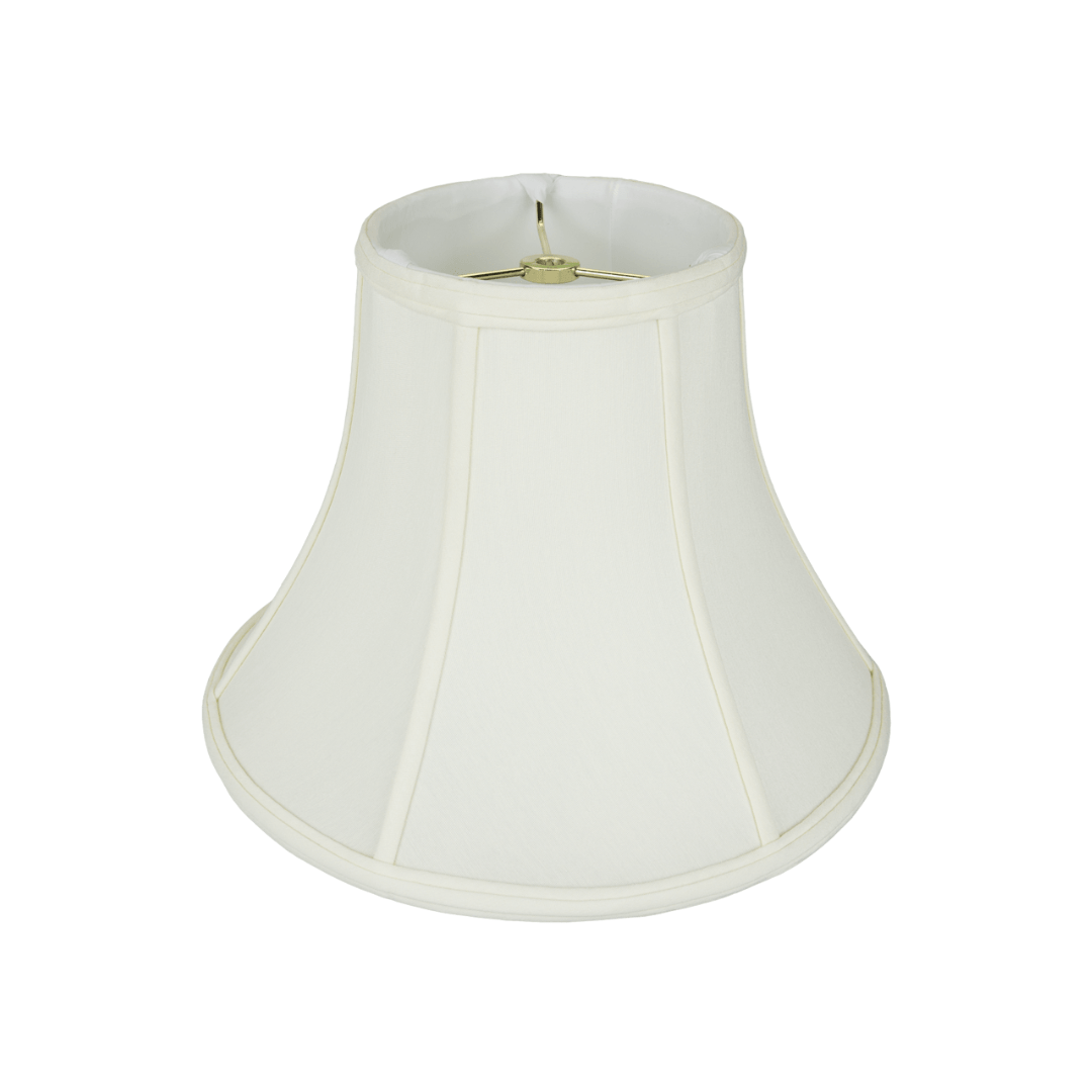 ML lamp shade 4.25 x 8 x 6.75" (Washer) / Cream Anna (Faux Silk) Bell Soft Lining Lamp Shade