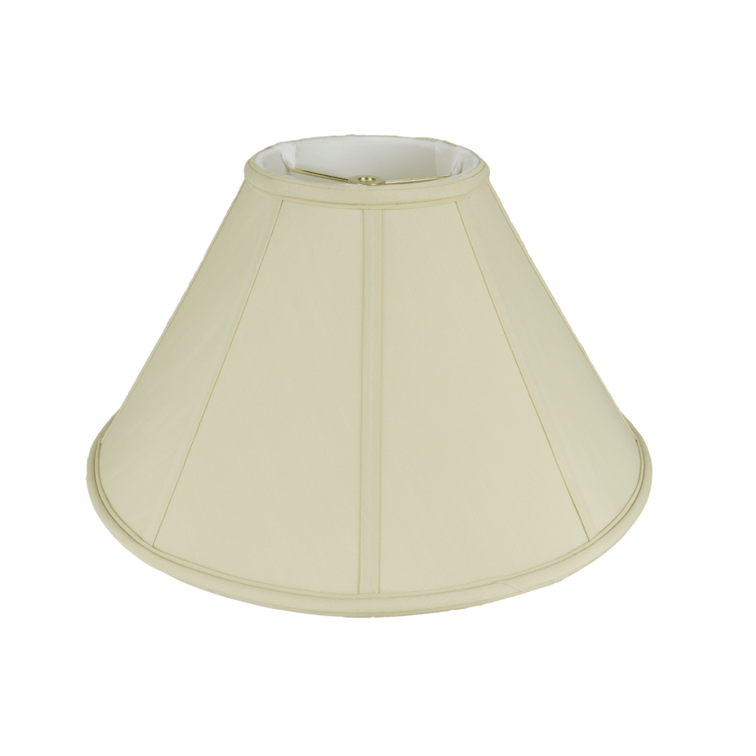 ML lamp shade 6 x 16 x 10'' / Beige Shantung Stretch Coolie with Piping Lamp Shade