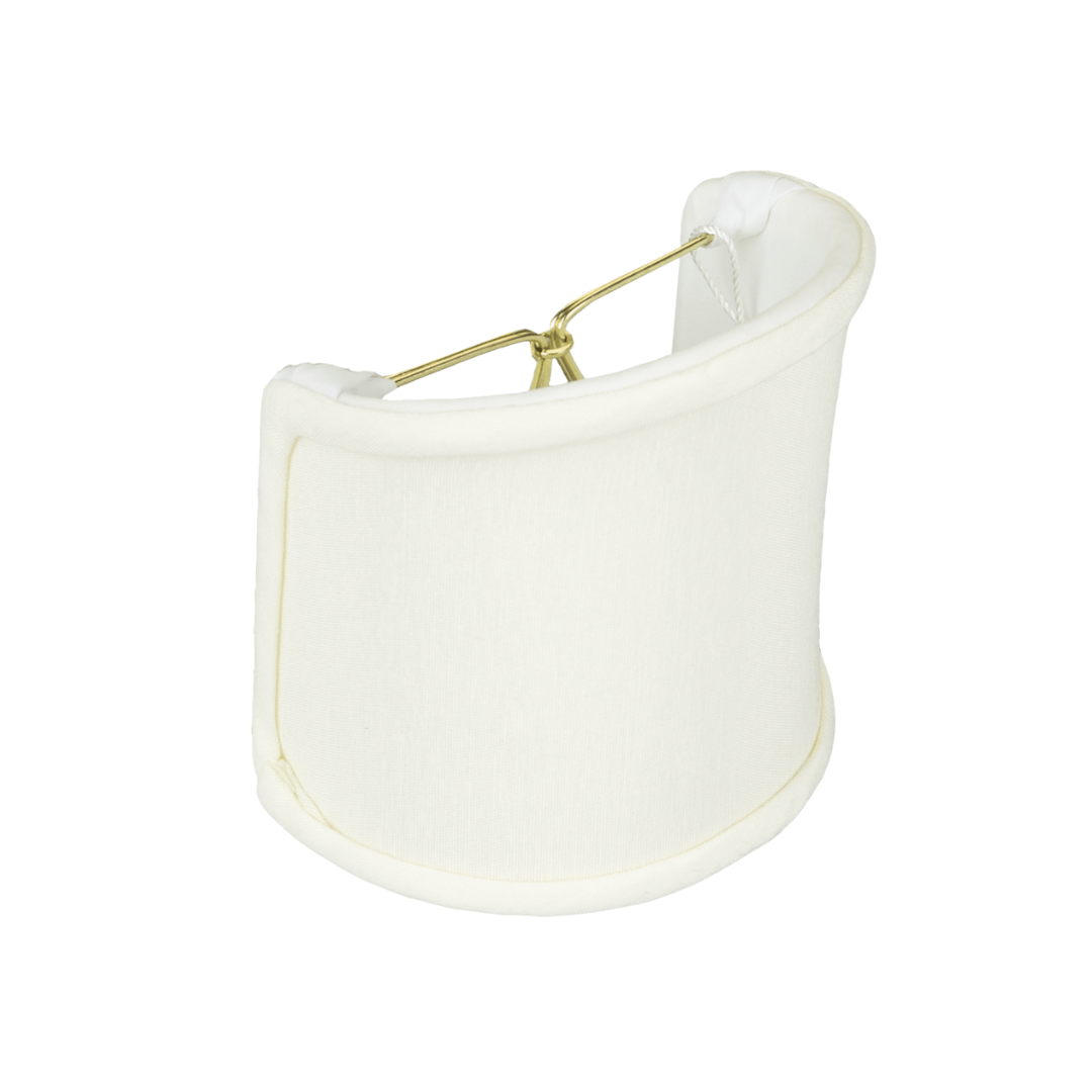 ML lamp shade Cream Anna (Faux Silk) Shell Wall Sconce Lampshade - 4 x 4 x 4.5" (Candle Clip)
