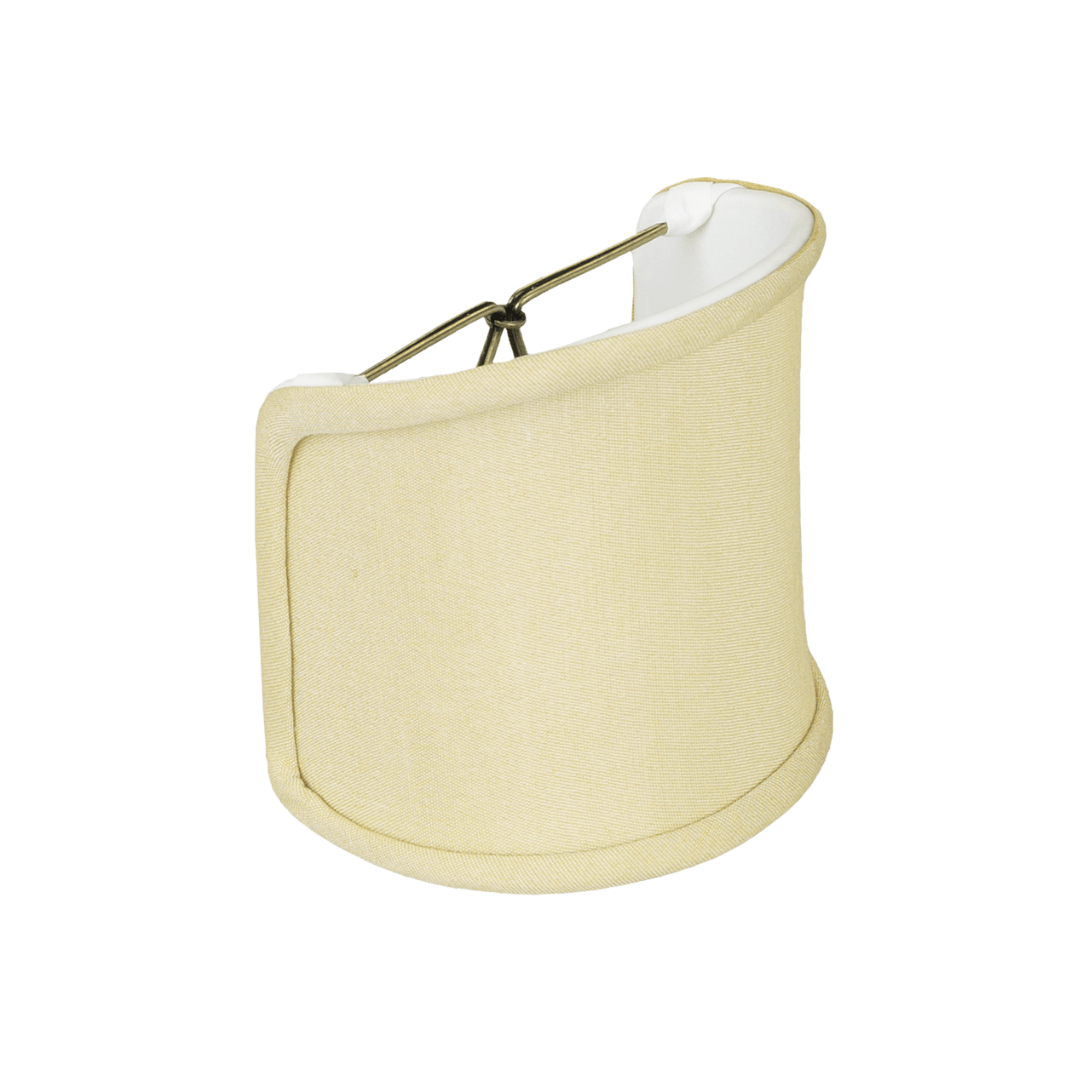 ML lamp shade Tan Anna (Faux Silk) Shell Wall Sconce Lampshade - 4 x 4 x 4.5" (Candle Clip)