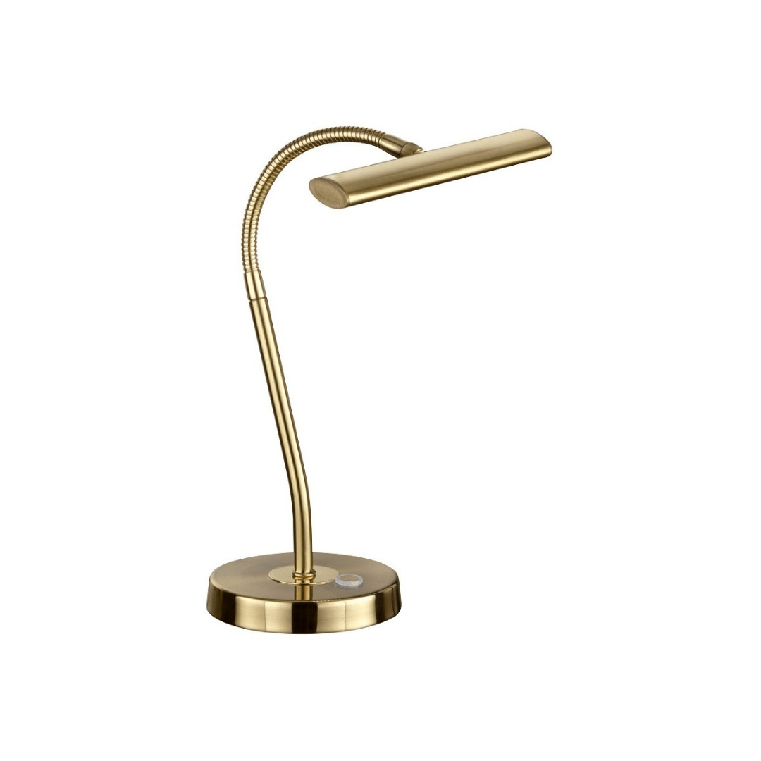 Arnsberg Desk Lamps Curtis Desk Lamp in Satin Brass
