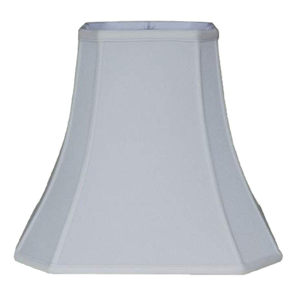lamp shade 7 x 14 x 12.5'' / Supreme Satin / Natural White Cut Corner Square Bell Lampshade