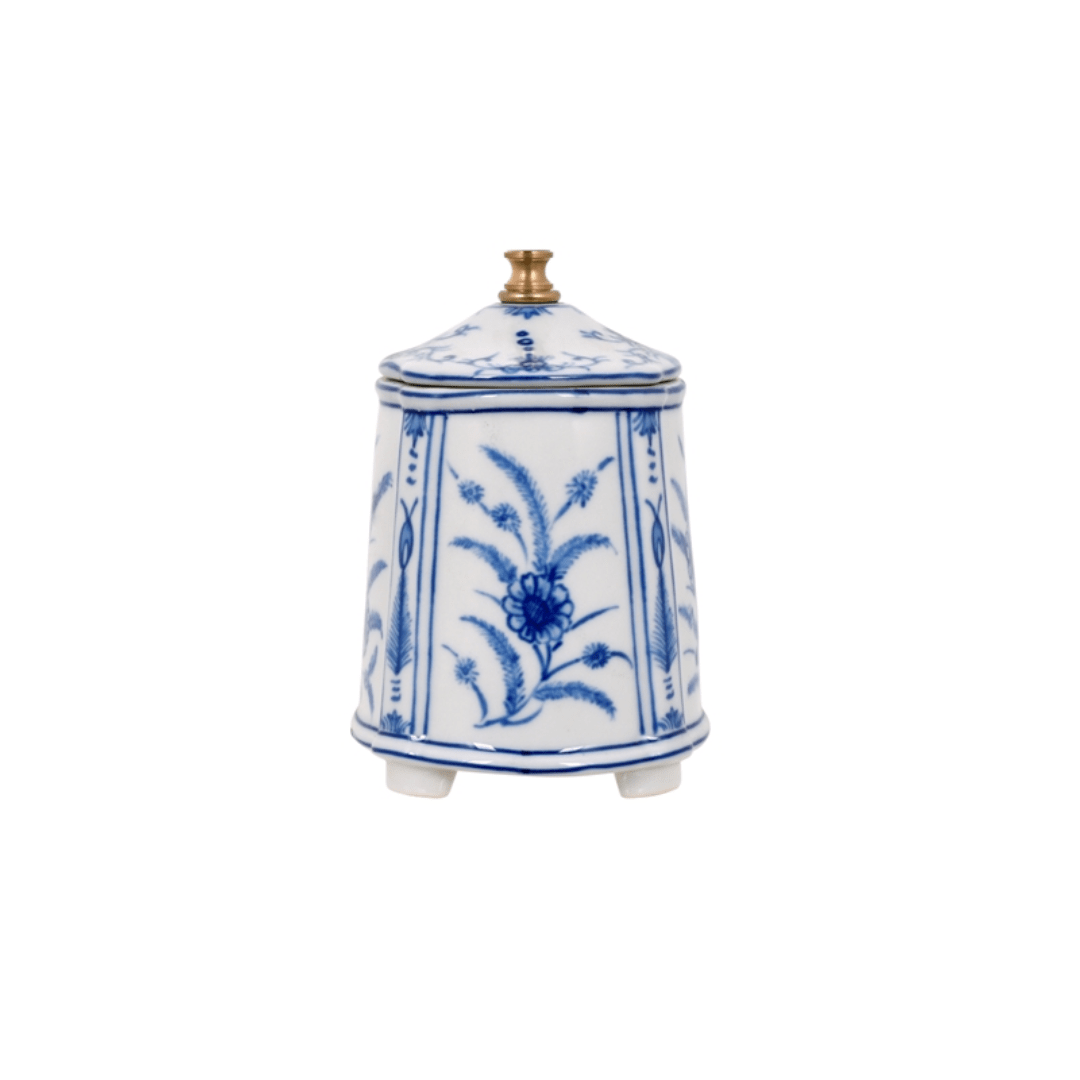 EE Jar Lamp Blue & White Porcelain Tea Candy Jar Mini Lamp