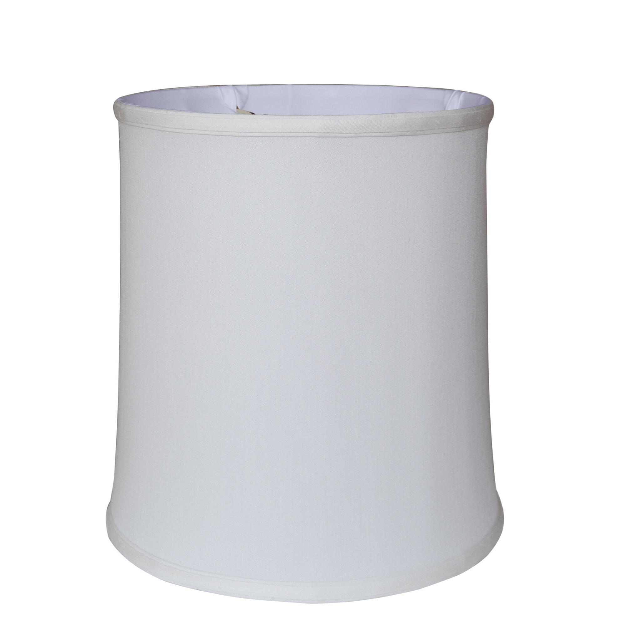 EE lamp shade 11 x 12 x 13" (Washer 1 1/2" Recess) / Supreme Satin / Natural White Basic Drum No Hug Double Lining Supreme Satin Lamp Shade