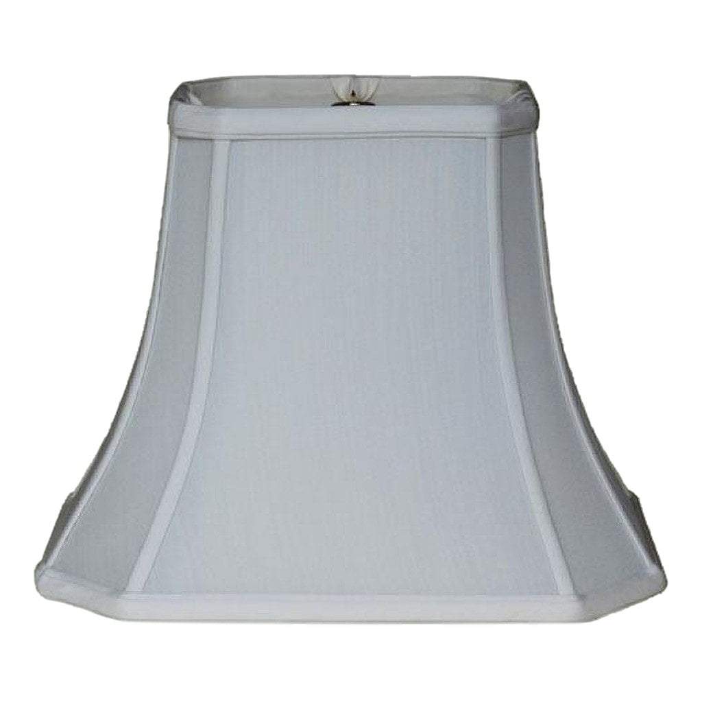 lamp shade (4.5 x 6) x (7 x 10) 8.5'' / Eggshell Cut Corner Rectangle Bell 100% Real Silk Lamp Shade
