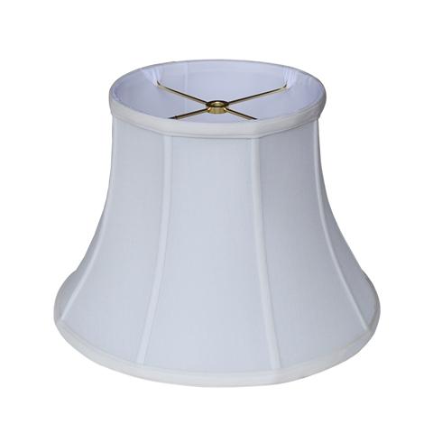 EE lamp shade 7.5 x 12 x 9" (Washer 5/8" Recess) Oyster 100% Pongee Silk Modified Bell Lamp Shade