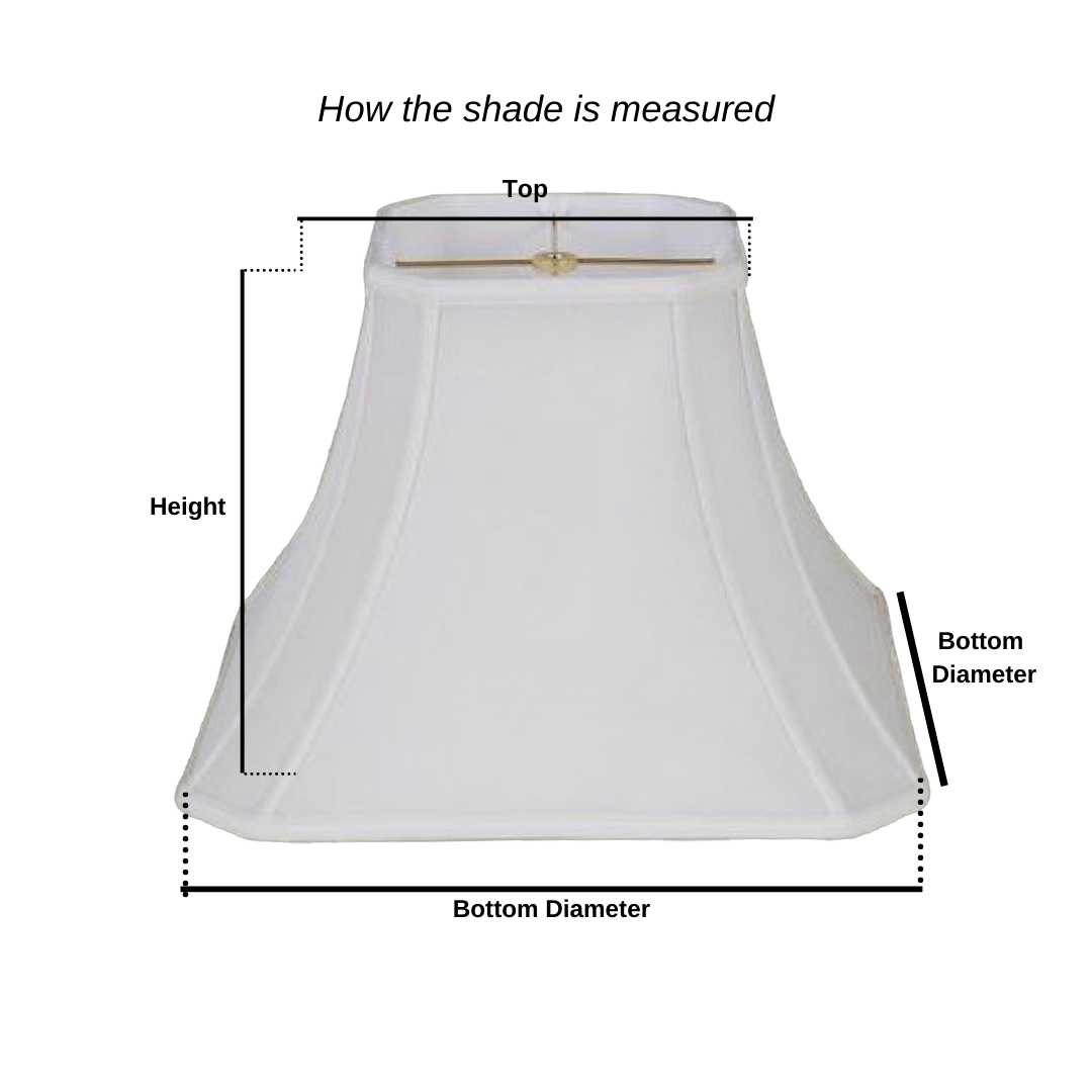 EE lamp shade Anna (Faux Silk) Cut Corner Rectangle Bell Lampshade
