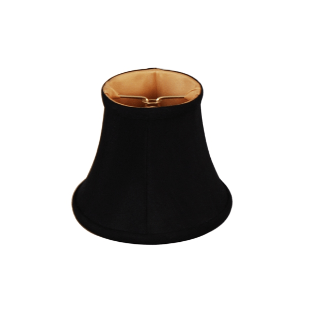 EE lamp shade Black Gold Lining Anna (Faux Silk) Modified Bell Lamp Shade