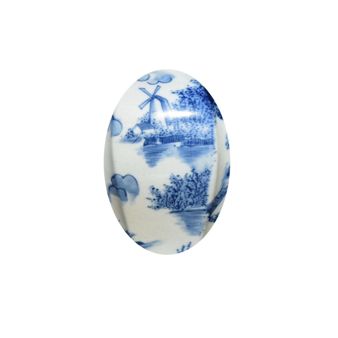 EE Lighting Blue & White Porcelain Rectangle Jar