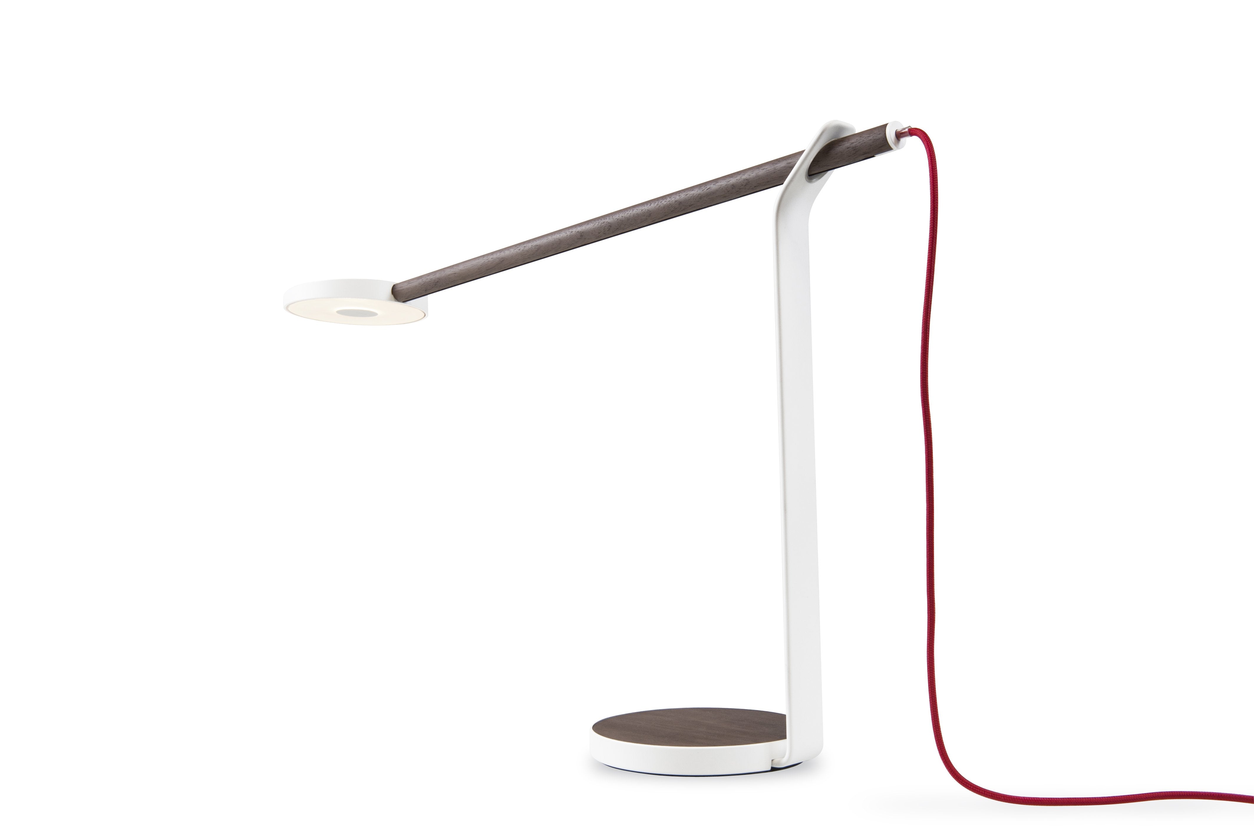 Koncept Desk Lamps Gravy Desk Lamp (Walnut; Matte White; Warm light)