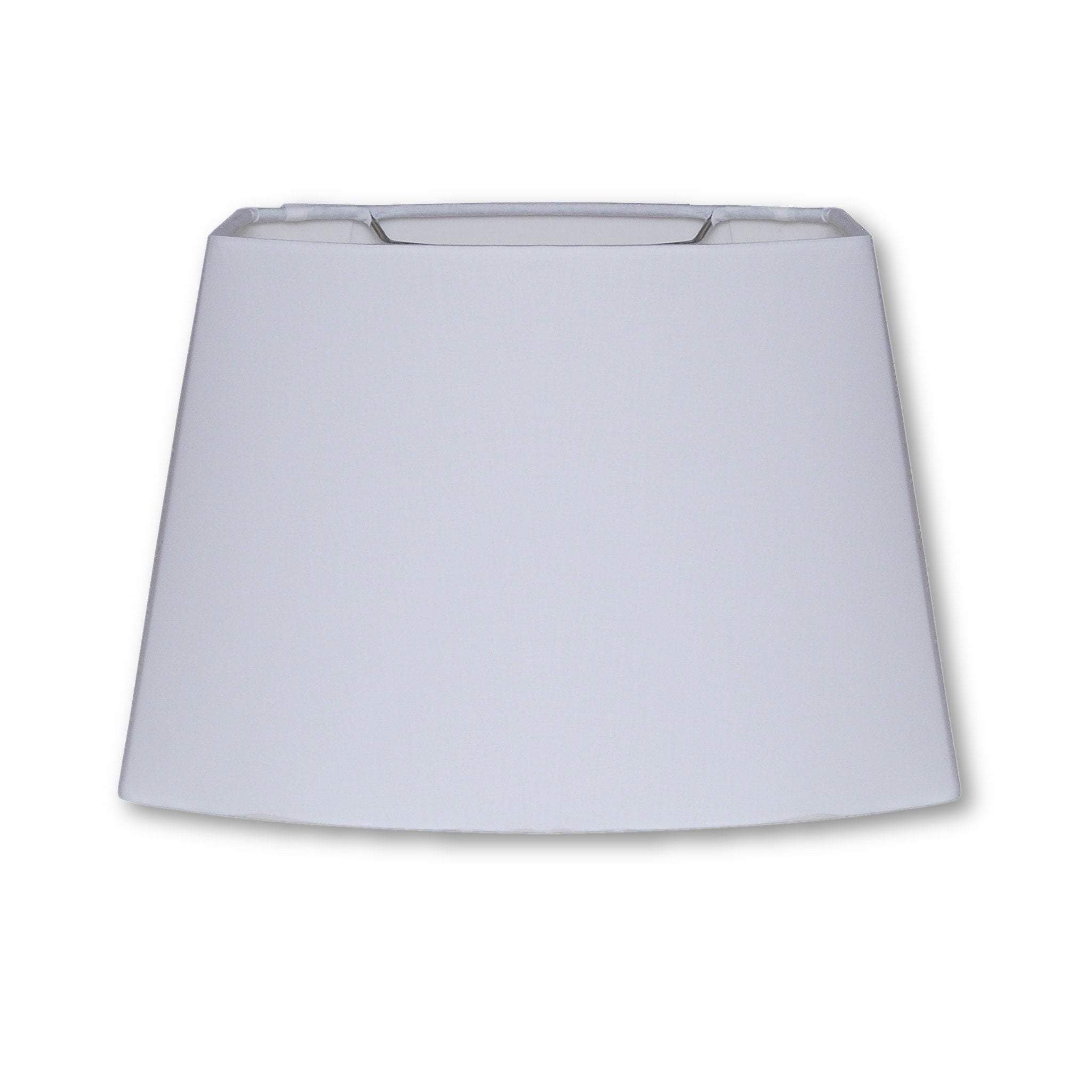lamp shade (6 x 8.5) x ( 7 x 11) 7.5'' / Handkerchief Cotton Linen / White Rectangle Oval Hardback Linen Lamp Shade