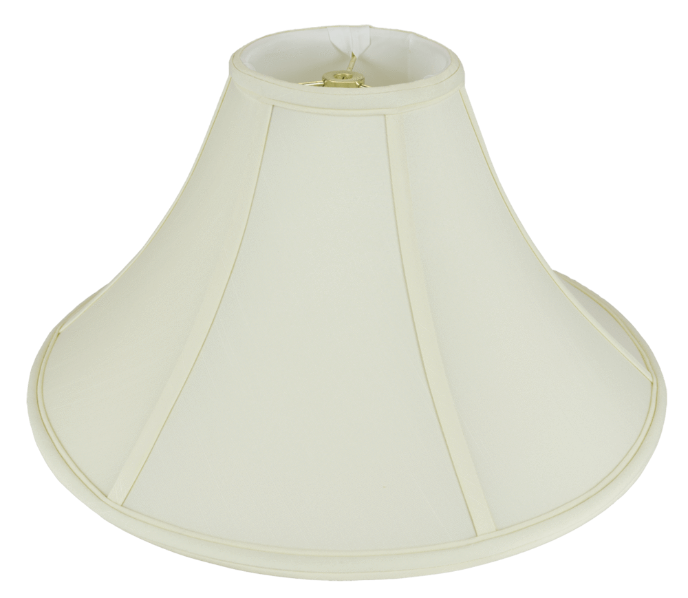 ML lamp shade 5 x 16 x 10"(Washer) / Eggshell Shantung Bell Coolie with Piping Lamp Shade