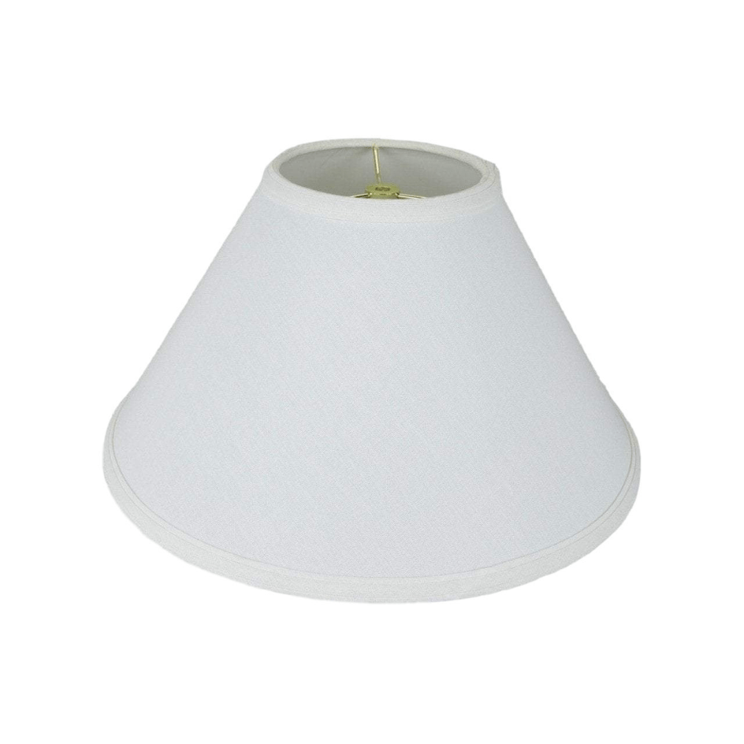 Homespun Linen / Off White Homespun Linen Coolie Hardback With Trim Lamp Shade