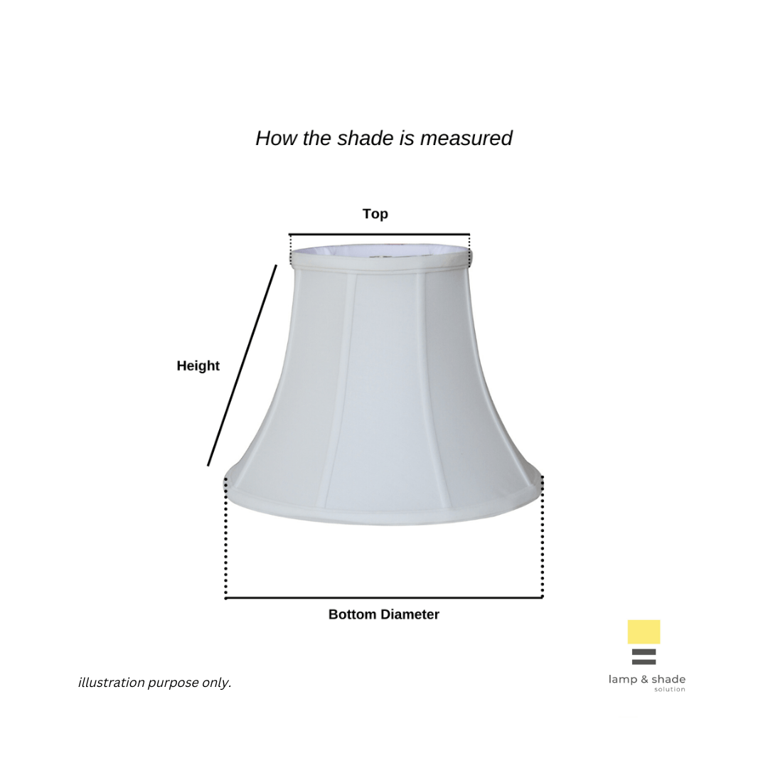  Shantung Silk Softback Bell with Piping Lamp Shade