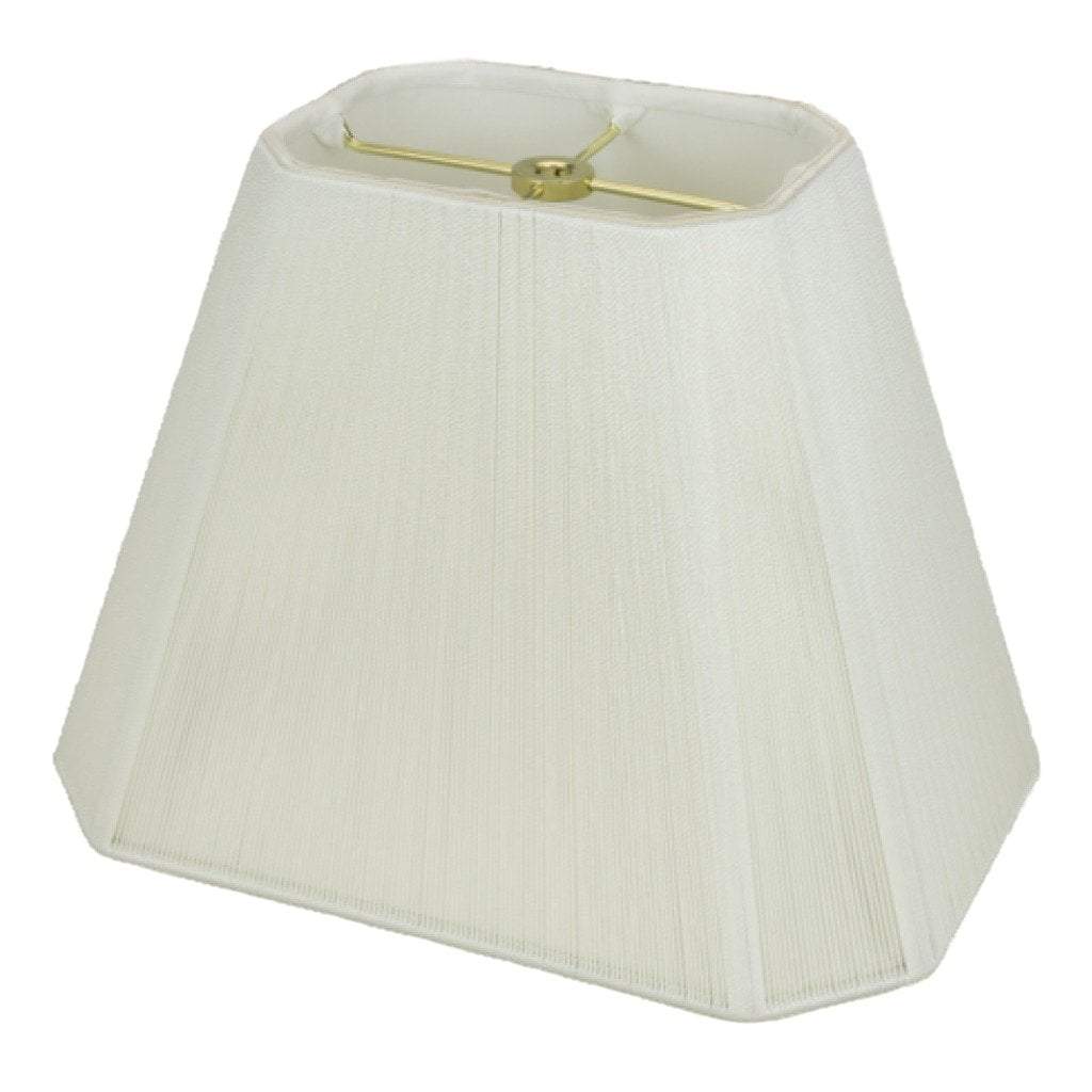 lamp shade (3 x 4.5) x (5.25 x 8) x 6.5'' / Silk String / Off White Rectangle Cut Corner Silk String Lamp Shade