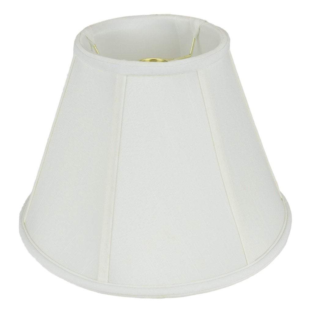  lamp shade 5 x 10 x 8" (Resc'd: 1.5") / Shantung / White Uno Empire Lamp Shade