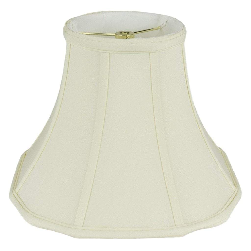  lamp shade 6 x 12 x 9.5" / Shantung / Eggshell Fancy Scallop Bottom Lamp Shade
