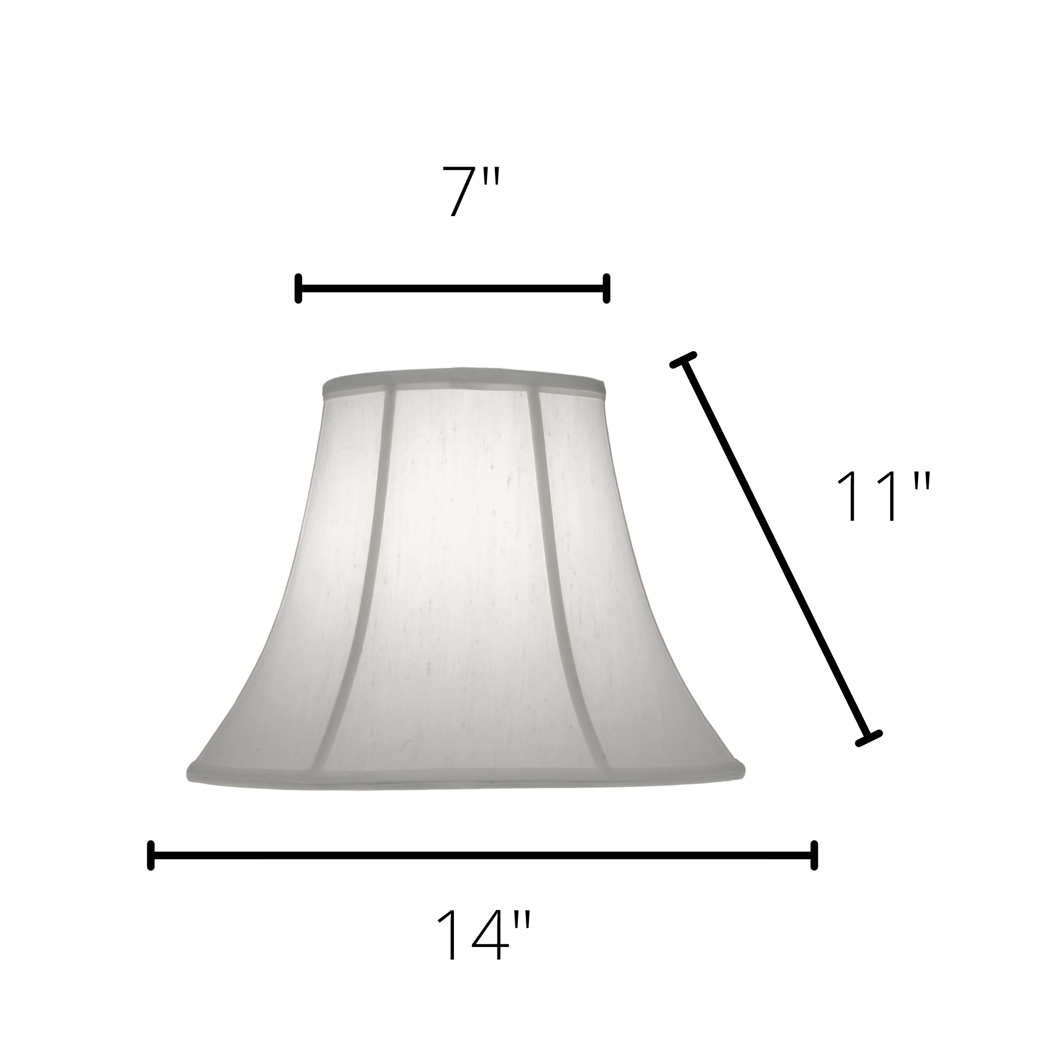 Stiffel lamp shade Pearl Stiffel Pearl Softback Bell Supreme Satin Lamp shade - 7" x 14" x 11"