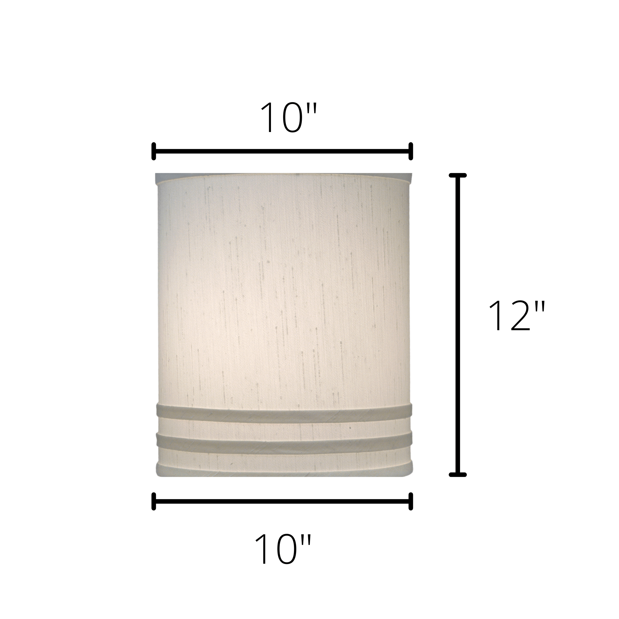 Stiffel lamp shade White Stiffel White Hardback Cylinder Global Lamp shade - 10" x 10" x 12
